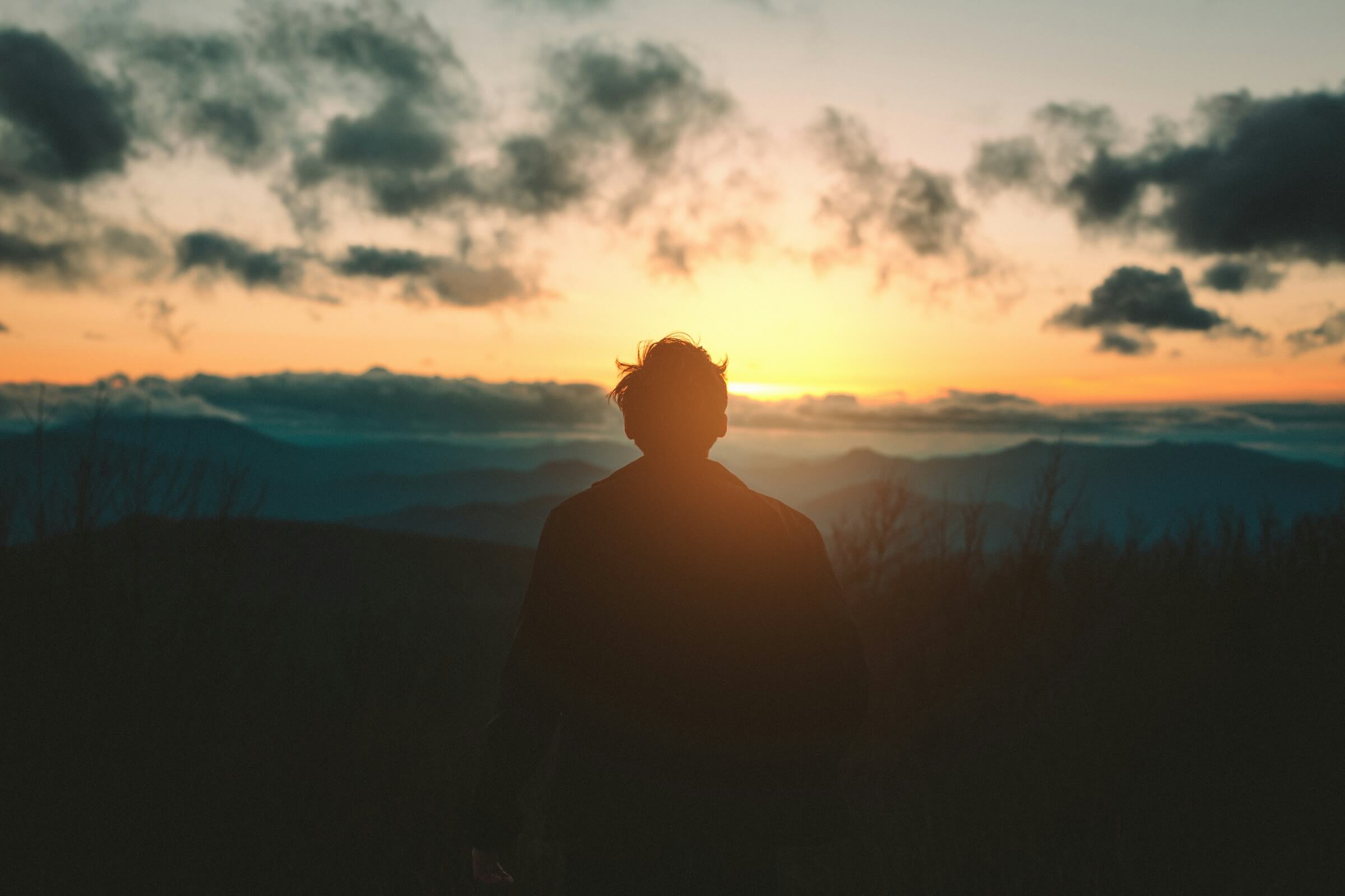 Wellthy Warrior| image: man-reflecting-on-journey-through-mountains