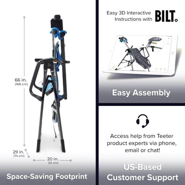 Teeter FitSpine X3 Space Saving Footprint